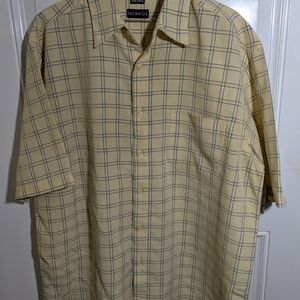 George Men's Yellow Plaid Shirt
